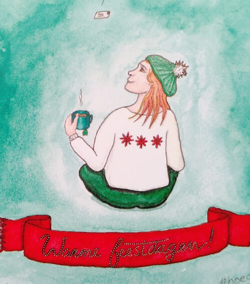 Kerstkaart 'Warme feestdagen!' - Afbeelding 3