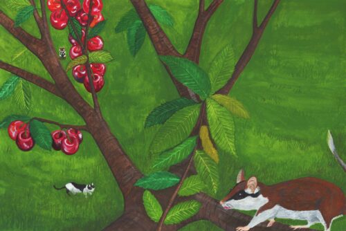 Artprint 'De kersenboom', A3-formaat