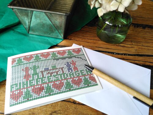 Kerstkaart eco 'We breien het wel weer recht'