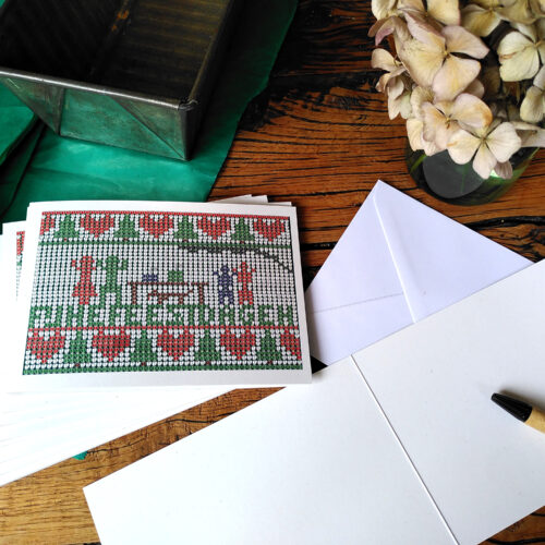 Kerstkaart eco 'We breien het wel weer recht', per 10