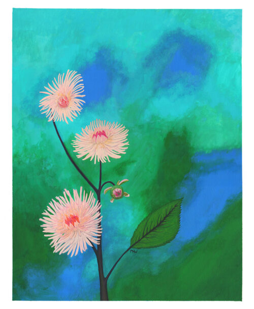 Art print Cactusdahlia's, via Werk aan de Muur - Afbeelding 2